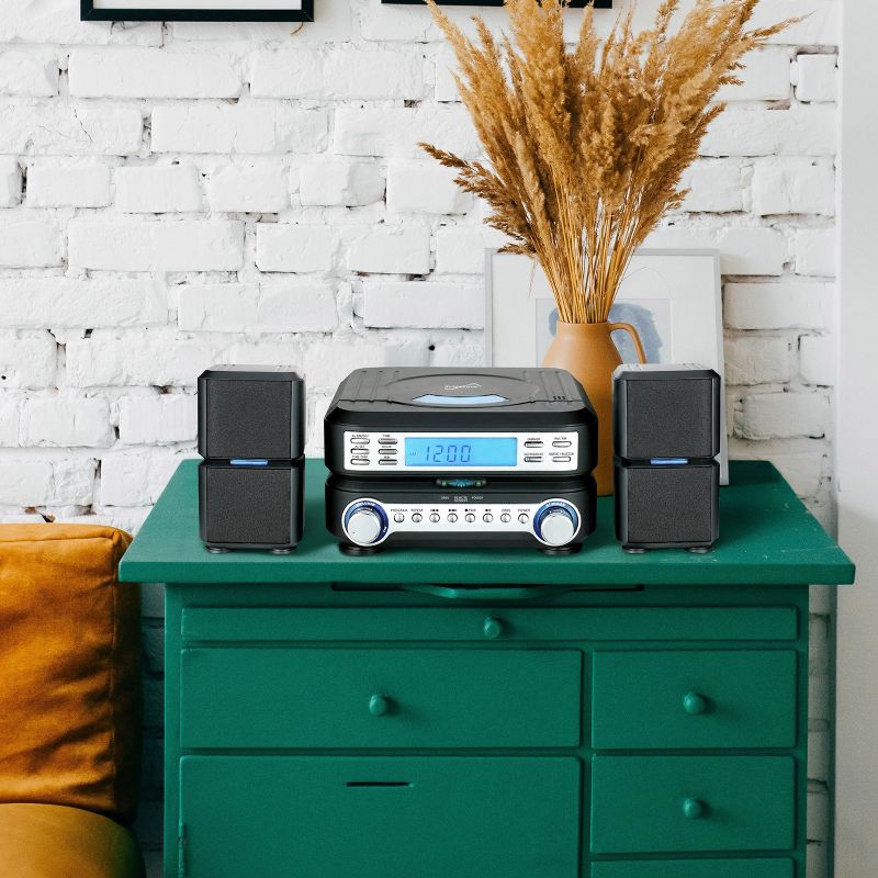 Supersonic Portable Micro System with Bluetooth&reg; ,CD Player, AUX Input & AM/FM Radio