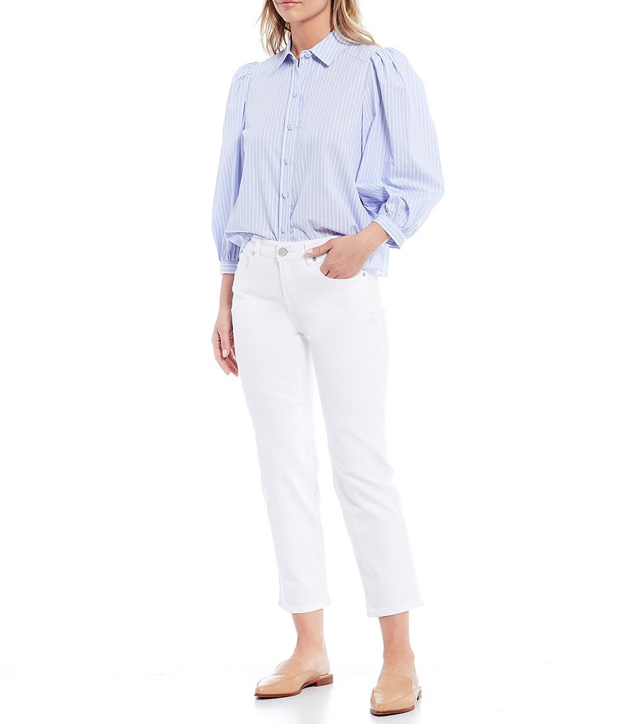 Gibson & Latimer Straight Leg Cropped Jeans