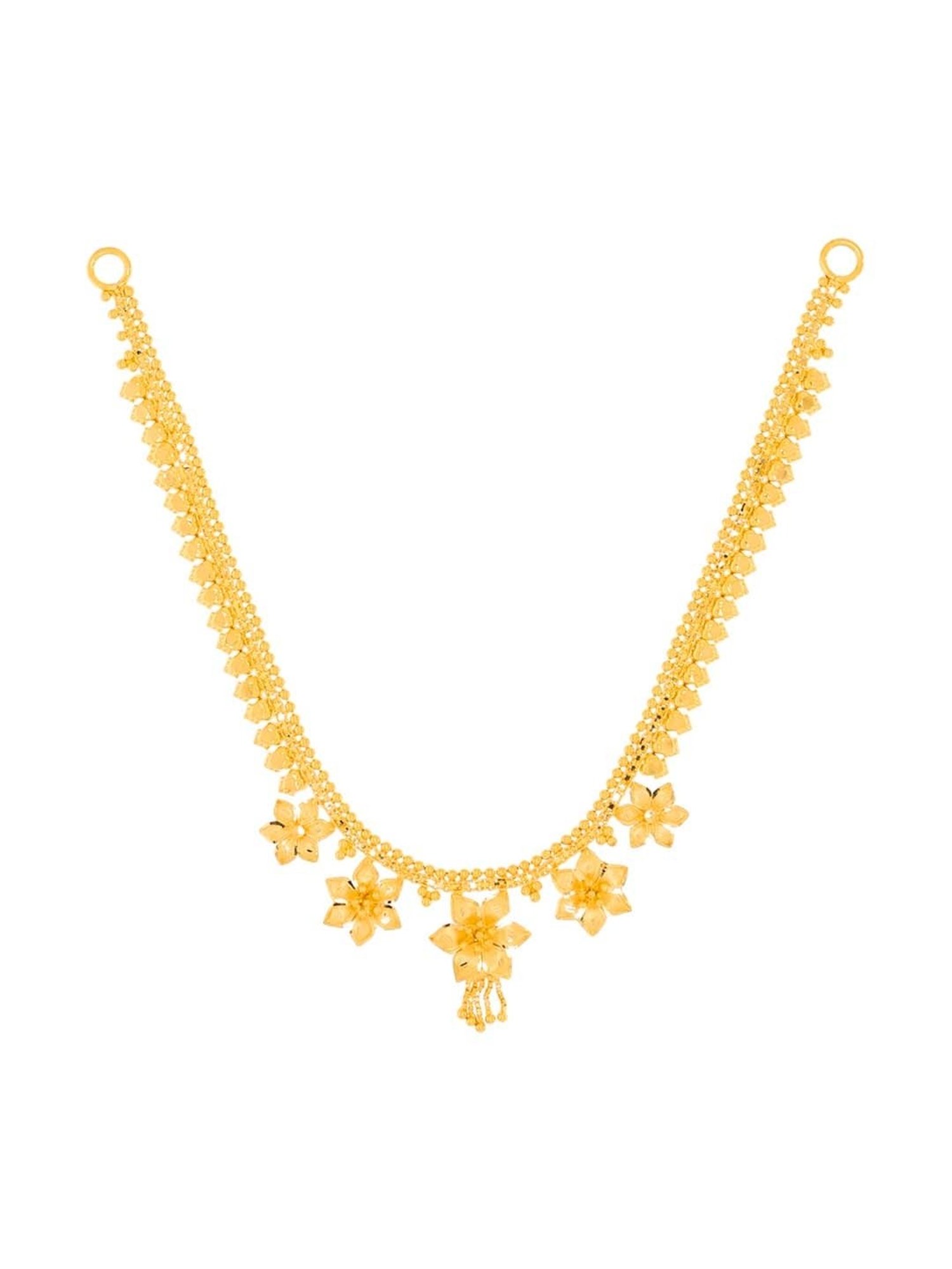 Waman Hari Pethe Jewellers 22k Gold Necklace Set for Women