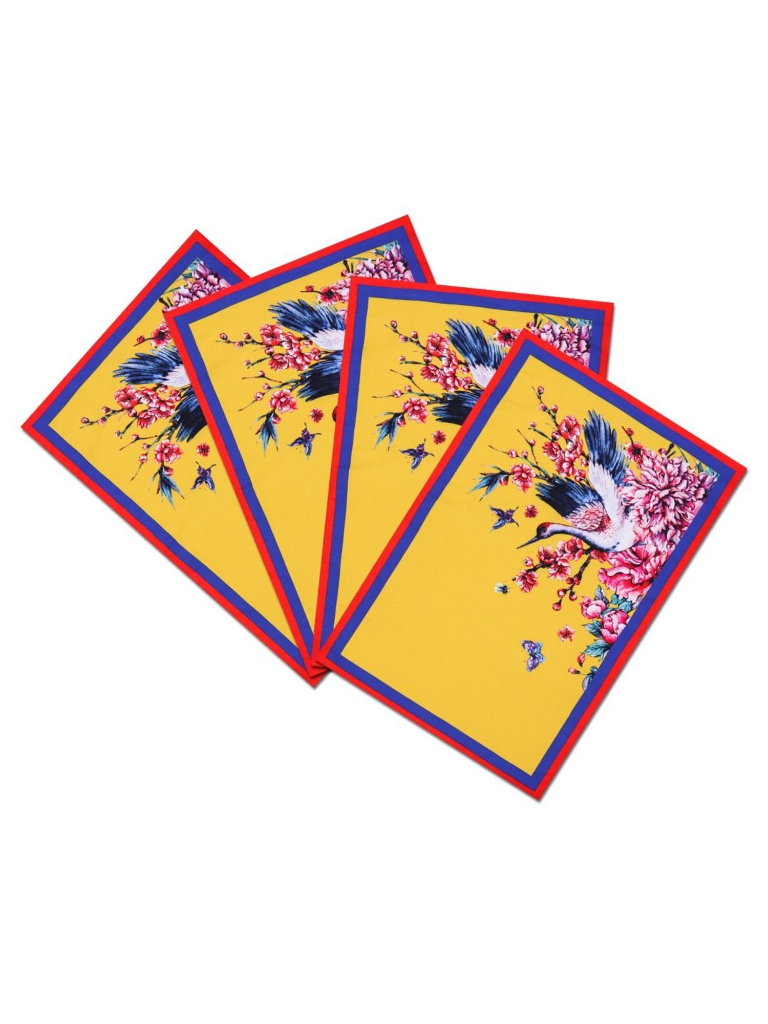 SEJ by Nisha Gupta Yellow Placemats - Set of 4