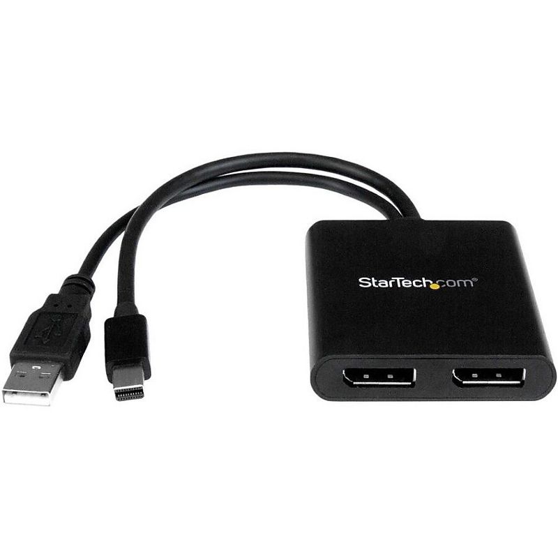 StarTech Mini DisplayPort to 2x DisplayPort Multi Stream Transport Hub, Black MSTMDP122DP