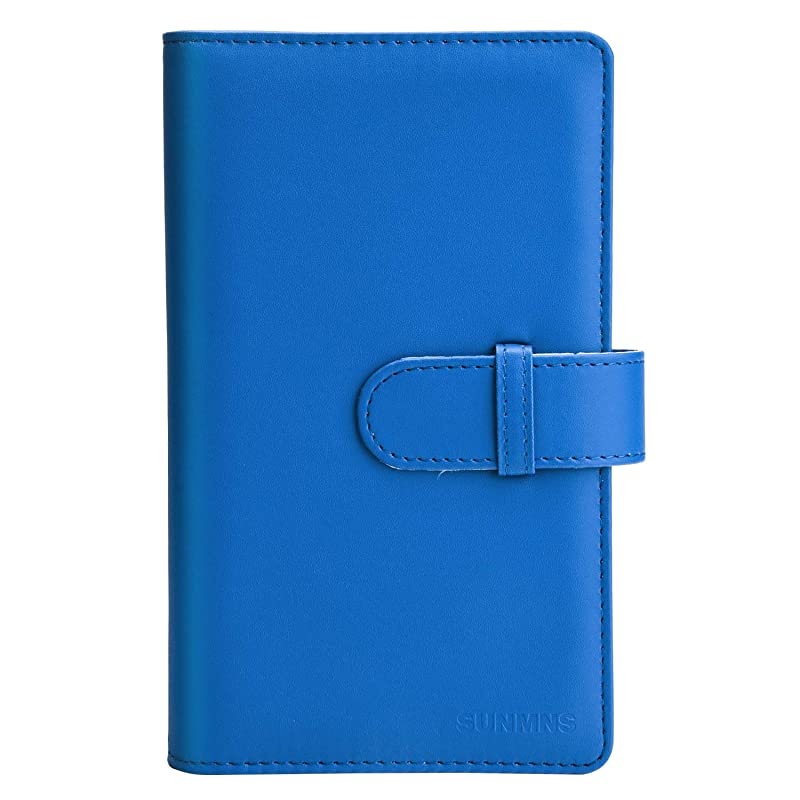 Wallet PU Leather Photo Album Compatible with Fujifilm Instax Mini Instant Film Dark Blue