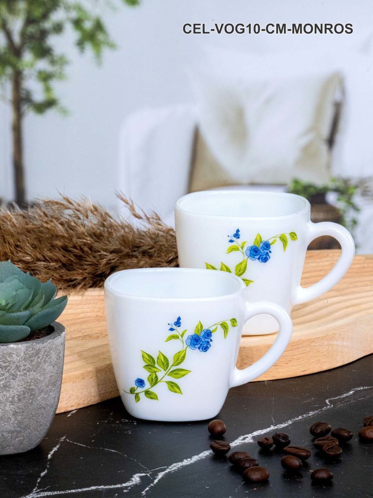 Cello White Opalware Cup (0.1 L) - Set of 6