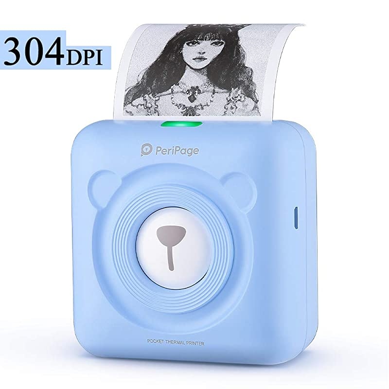 300DPI Pocket Mini Printer, Portable Photo Printer for Mobile Phone Bluetooth Printer on Android iOS Windows Receipt Thermal Printer for Mothers Gifts Craft Home Office Students Scrapbook.