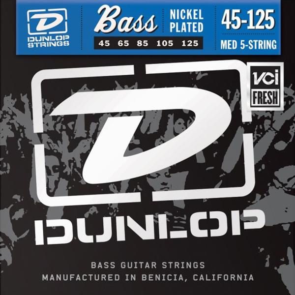 Dunlop Nickel Plated Steel - Medium - 5 String Bass Strings