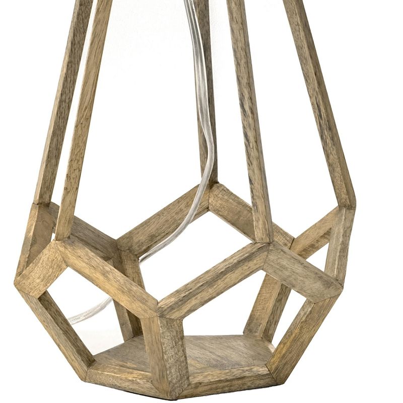 nuLOOM Chelsea 23" Wood Table Lamp Lighting - Natural 23" H x 12" W x 12" D