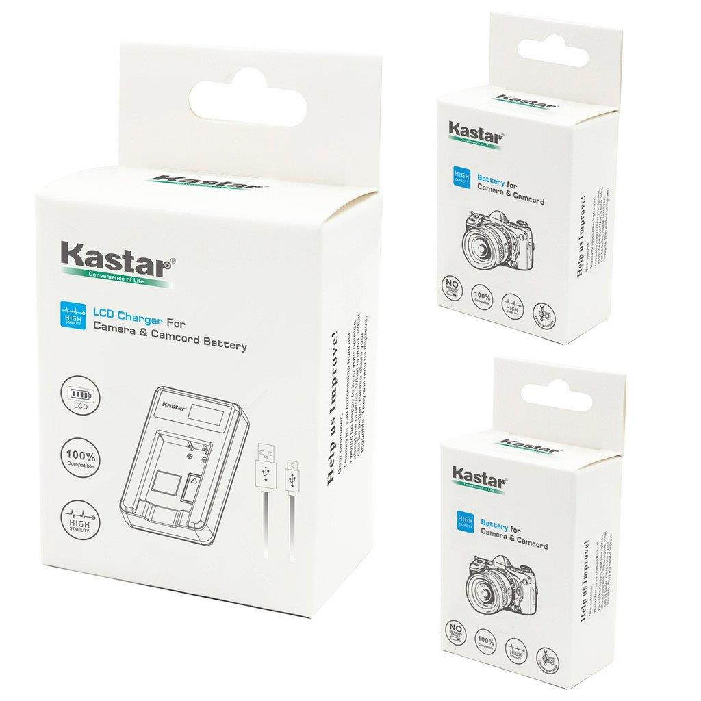Kastar Battery (X2) & LCD Slim USB Charger for Canon NB-12L, NB12L, CB-2LG and Canon PowerShot G1 X Mark II, Canon PowerShot N100, Canon VIXIA Mini X, LEGRIA Mini X Digital Camera