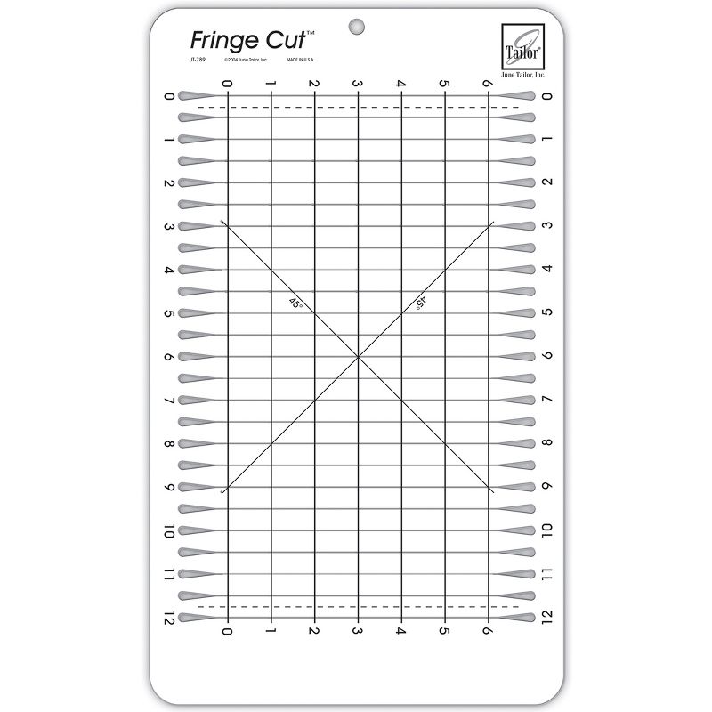 June Tailor Fringe Cut Slotted Ruler -6"X12"