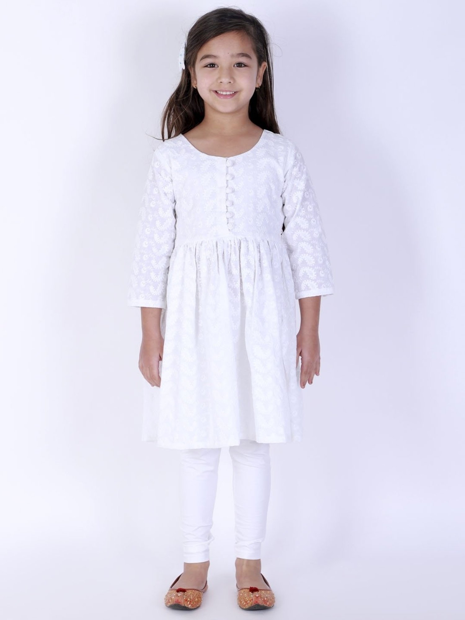 Many Frocks Kids Blue Embellished Top with Plazzos