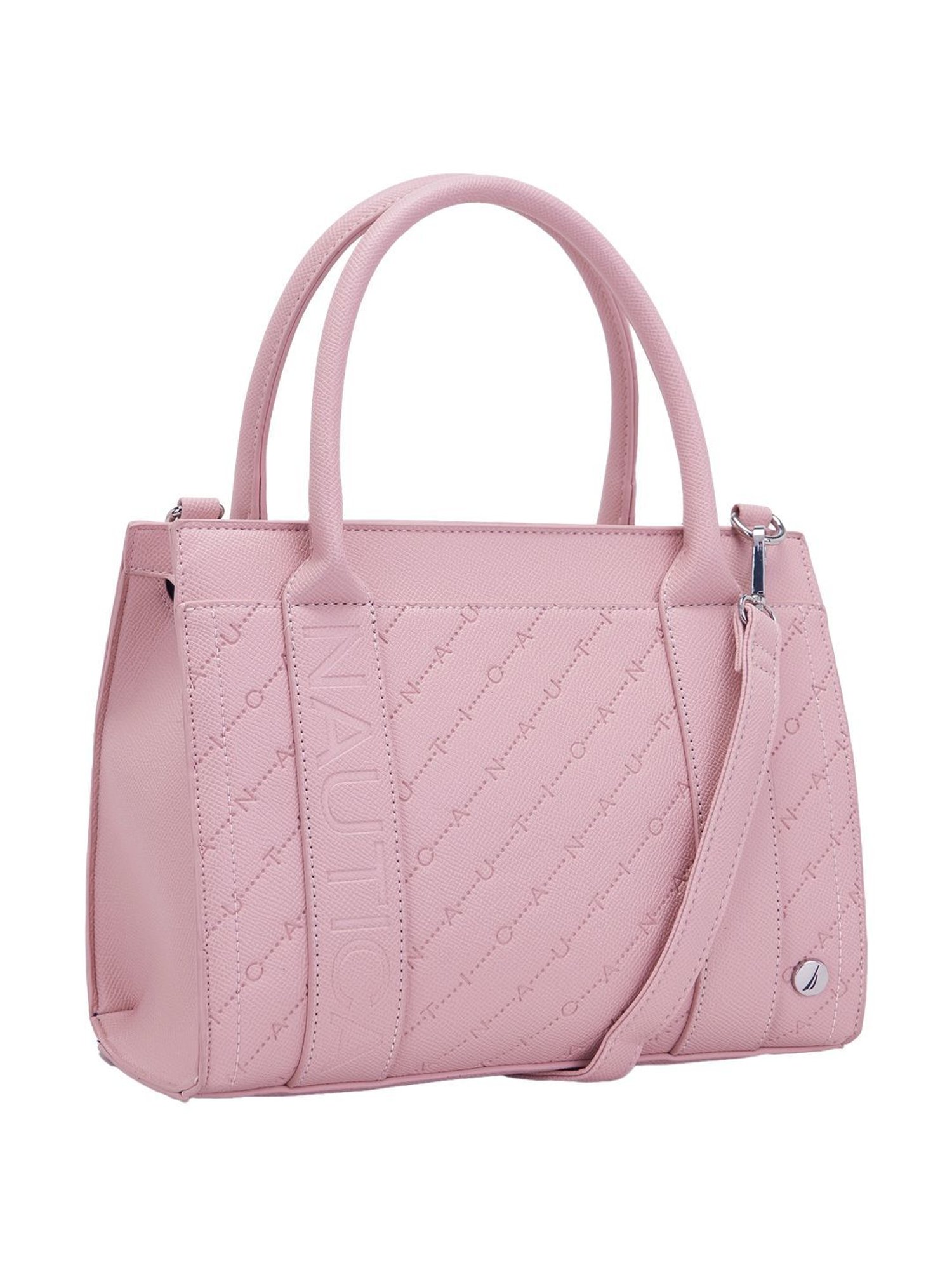Nautica Pink Solid Medium Handbag