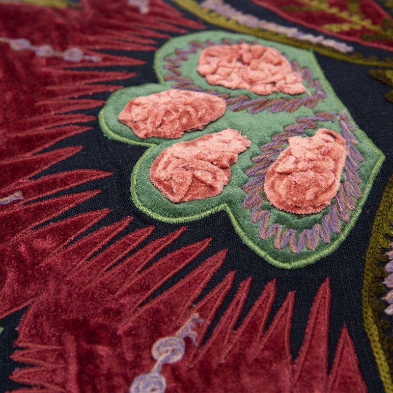 2pk Mina Victory Life Styles Solid Velvet Pillow Covers Brown - Nourison