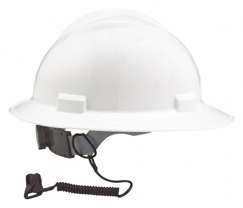 ERGODYNE 3158 Coil Hard Hat Lanyard,Clamp,13in.L,Black