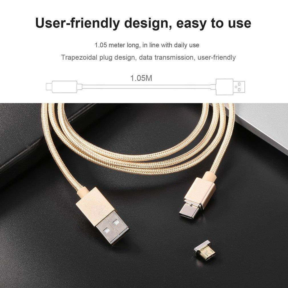 2 in 1 Micro USB & Type-C Magnetic Charging Cable Wire Adapter for Android