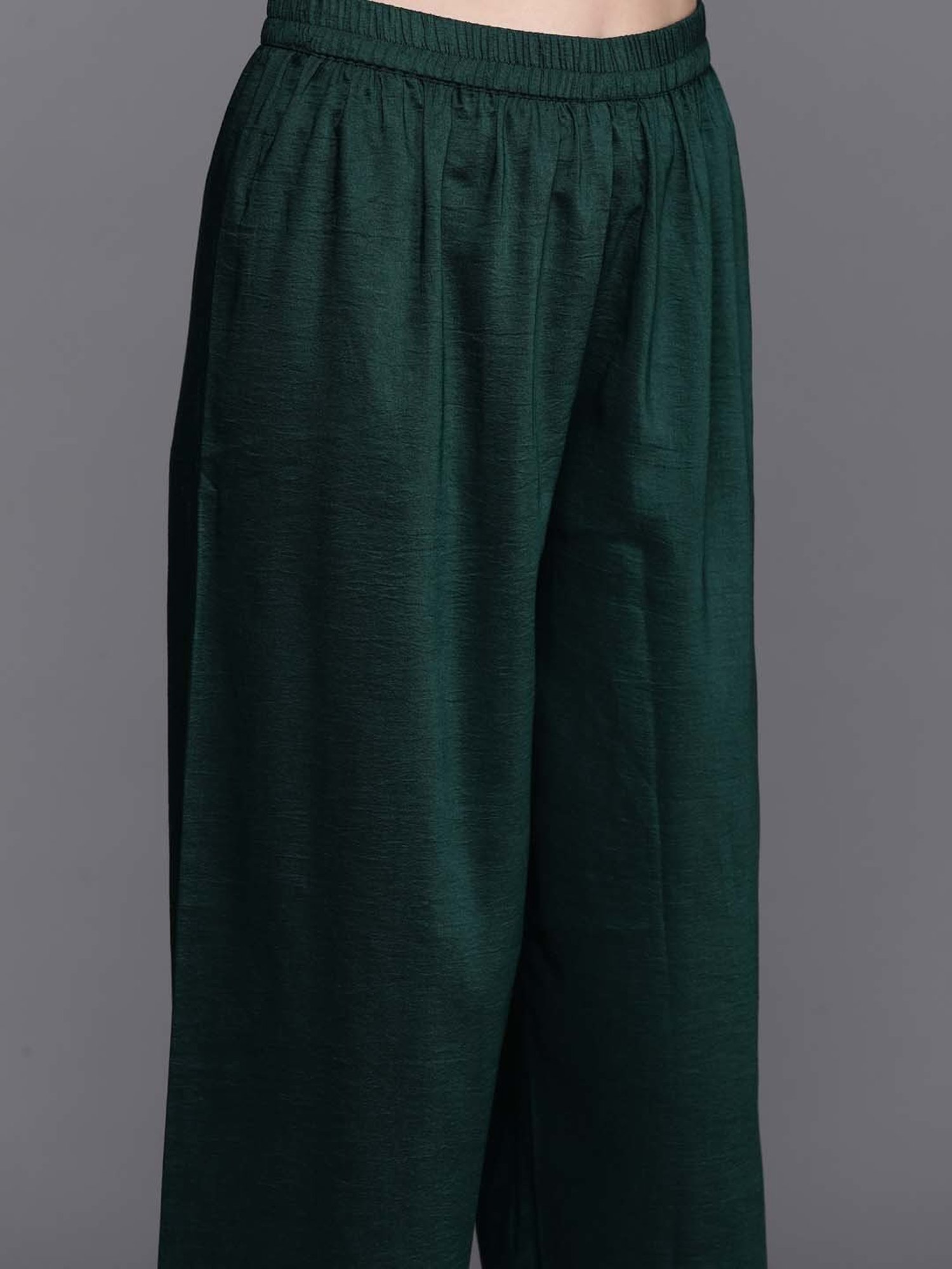 Indo Era Green Embroidered Kurta Pant Set With Dupatta