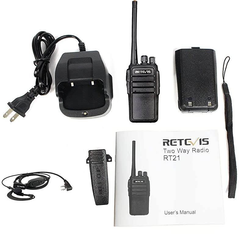 RT21 Updated 3000mAh 2 Way Radios Walkie Talkies Long Range with Earpiece Two Way Radios Rechargeable 16CH Handheld Radios for Cruise Camping and Events4 Pack