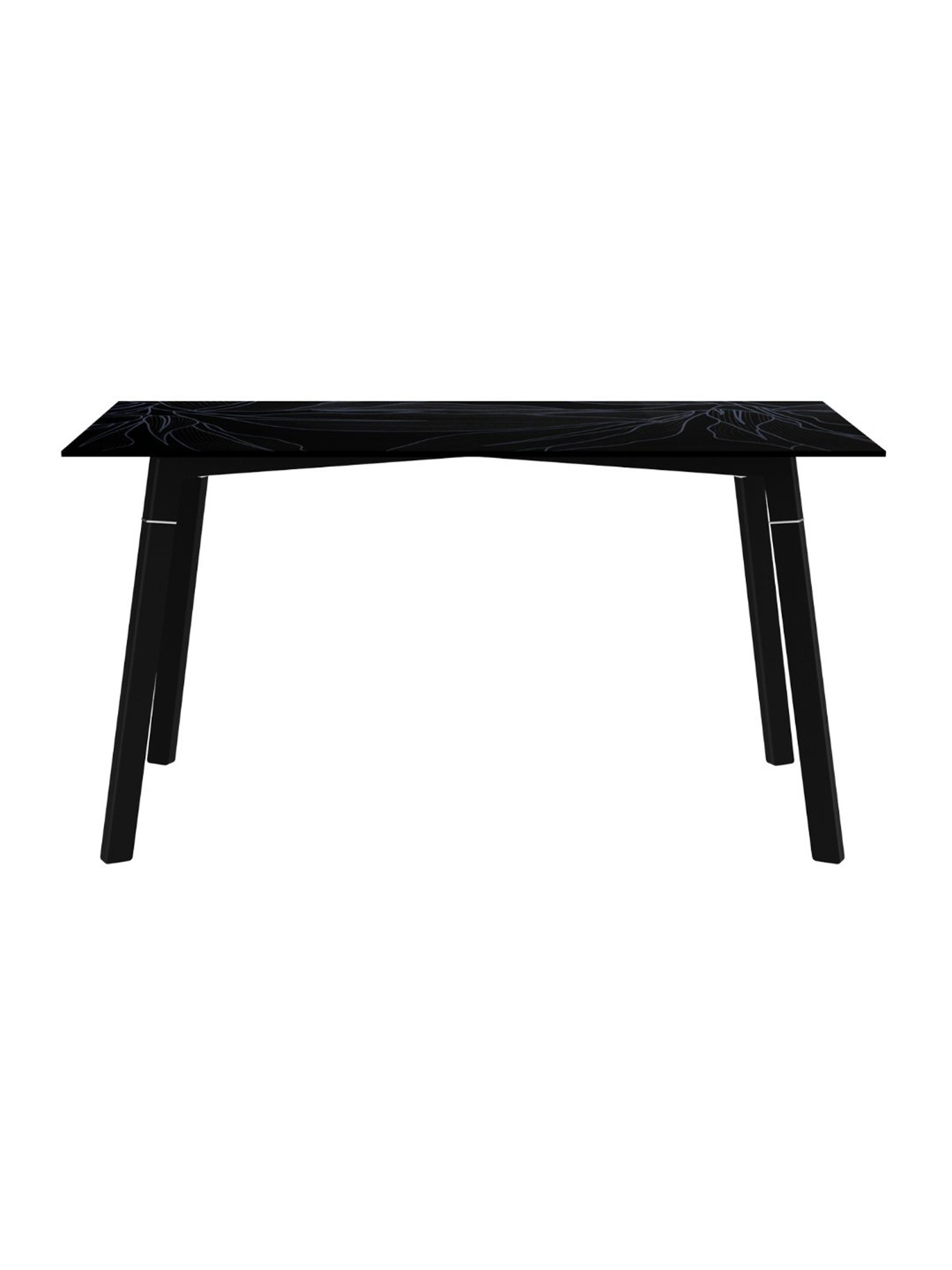 Godrej Interio Aclectic Black Metal 6 Seater Rectangular Dining Table