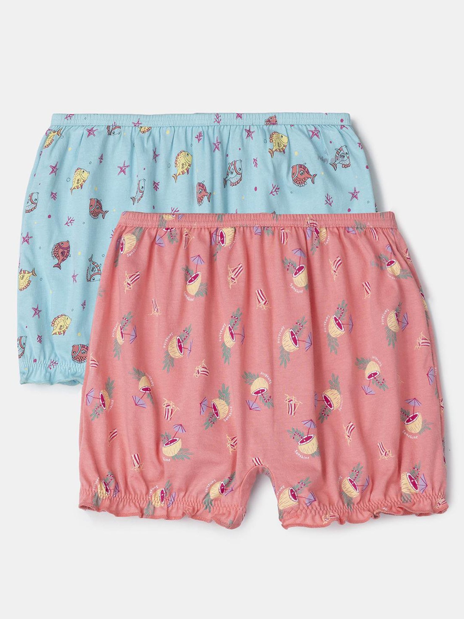 D'chica Kids Multicolor Cotton Printed Panties - Pack of 6