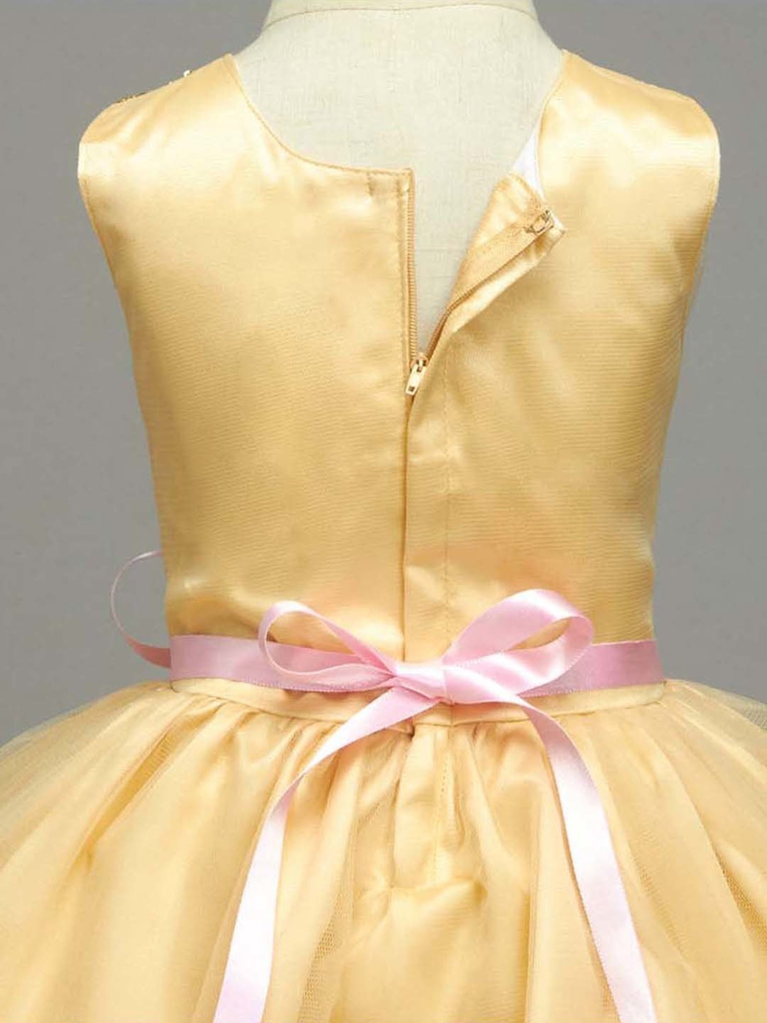 The Magic Wand Kids Golden Embellished Dress