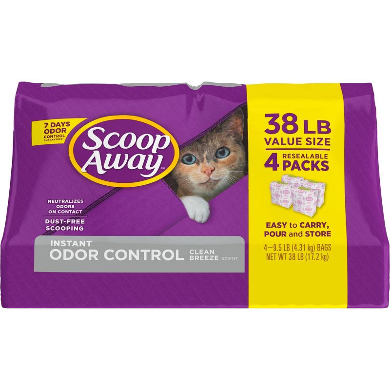 Scoop Away Instant Odor Control Clean Breeze Cat Litter - 38lb