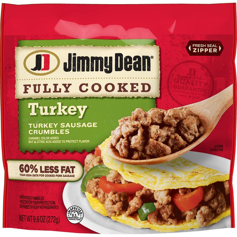 Jimmy Dean Fully Cooked Turkey Sausage Crumbles - 9.6oz