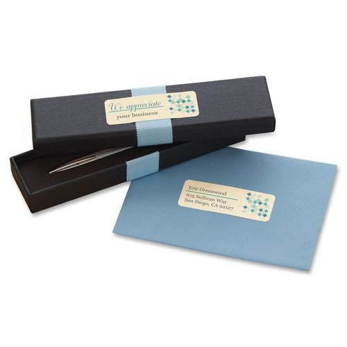 Avery Address Labels, Permanent Adhesive,  Pearlized, Ivory, 1" x 2-5/8", 240 Labels (22837)