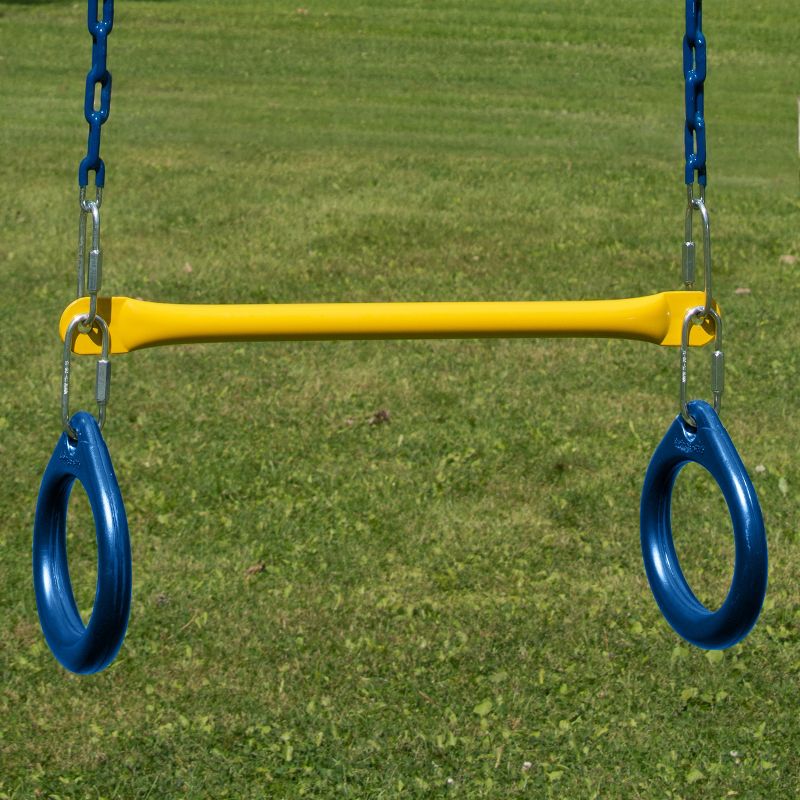 Swing-N-Slide Ring/Trapeze Combo Swing - Blue/Yellow