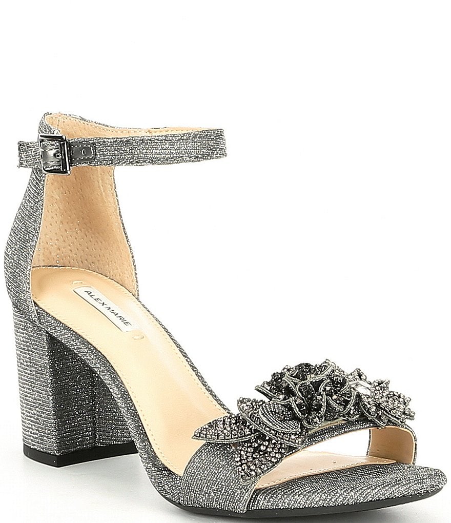 Alex Marie Harlean Ornament Detail Block Heel Dress Sandals