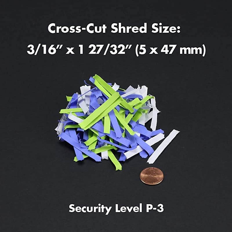 AU875XA Paper and Credit Card Shredder with 37Gallon Wastebasket 8Sheet CrossCut with Basket