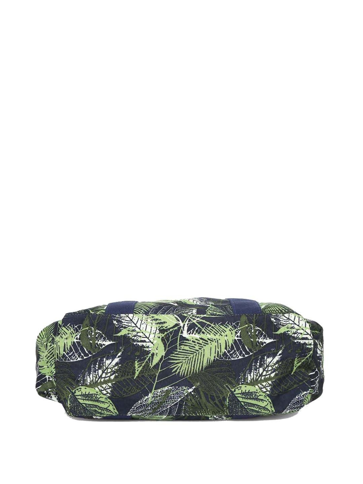 Baomi Blue & Green Printed Medium Tote Handbag