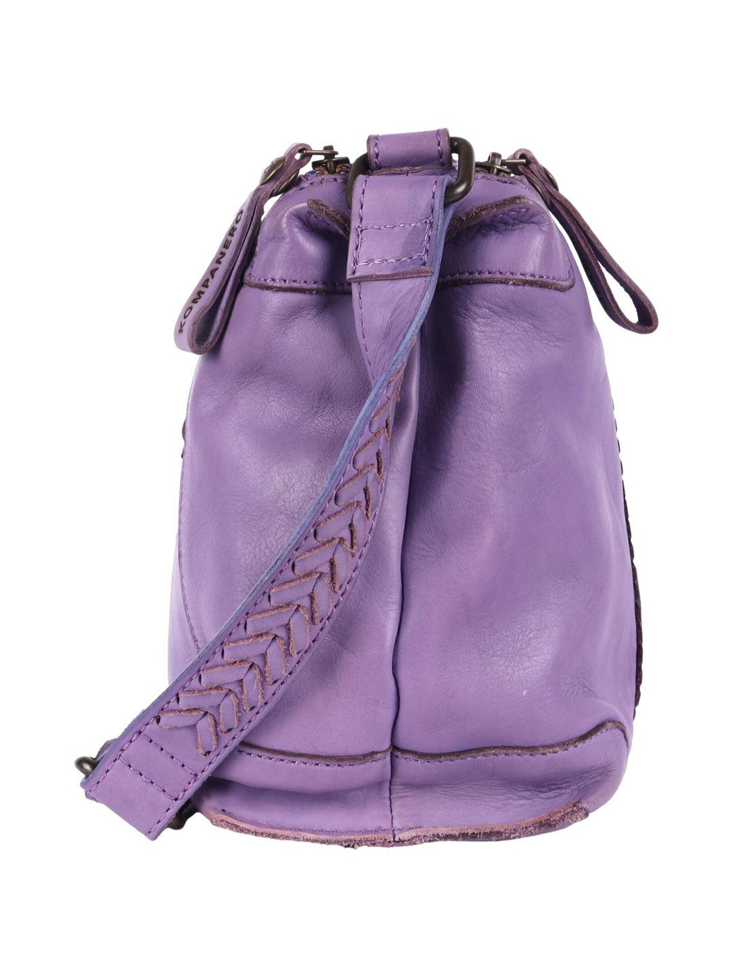 KOMPANERO Madison Lavender Textured Medium Sling Handbag
