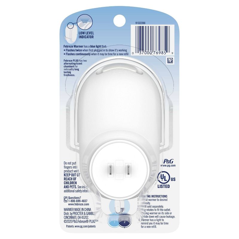 Febreze Odor-Eliminating Fade Defy Plug Air Freshener Warmer Device - 1 Ct