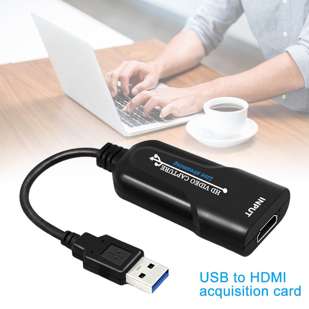 Video Capture Card Plug And Play Adapter Portable USB To HDMI 1080P 60fps Mini