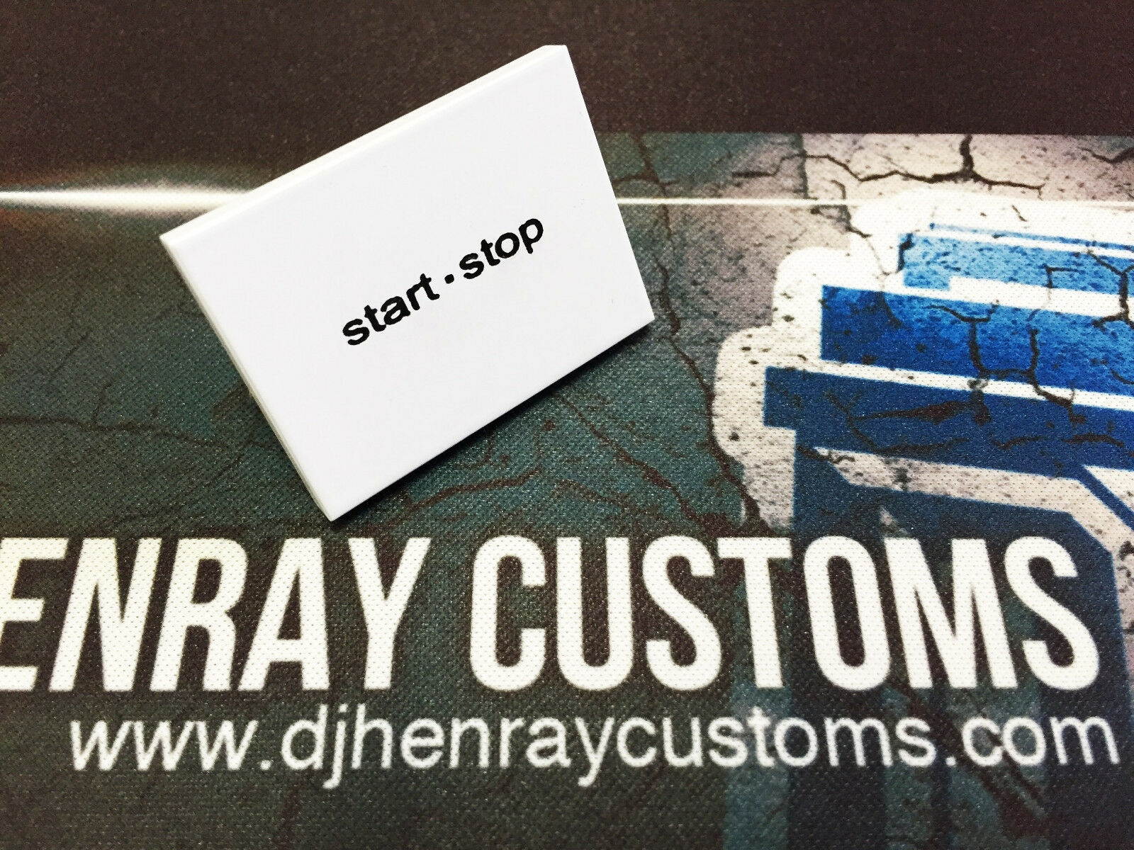 technics 1200 start stop button aluminum white powder coat laser etched text blk