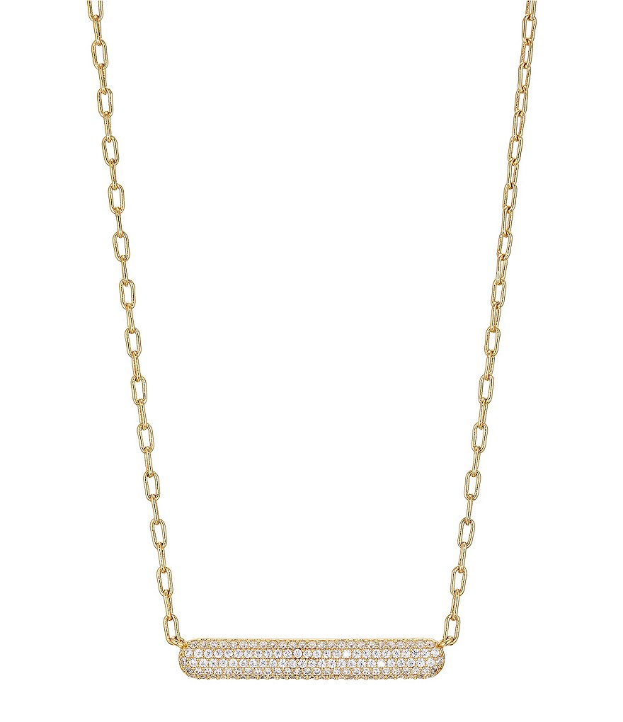 Nadri Frost Bar Pendant Necklace