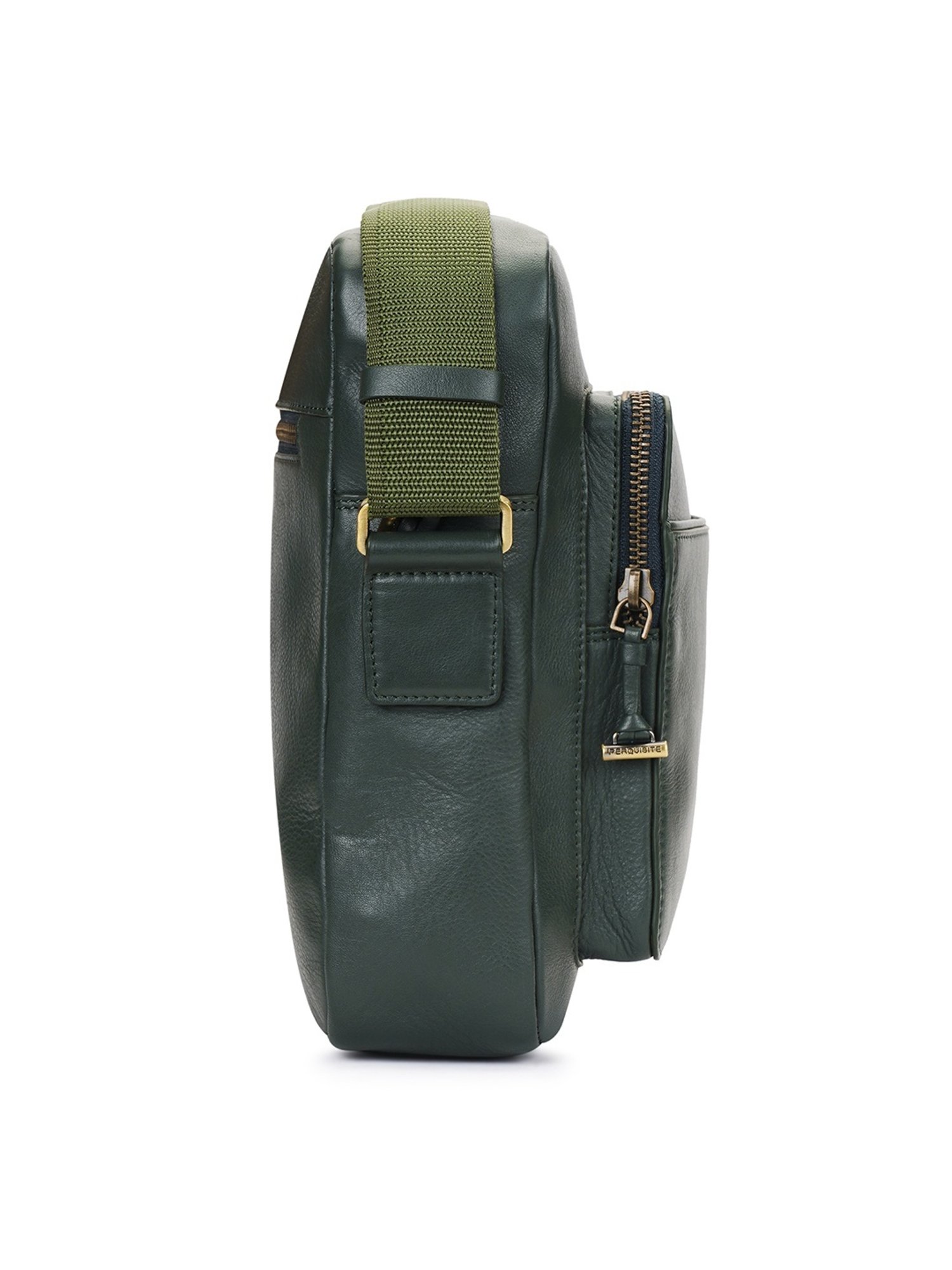 PERQUISITE MARK Green Solid Medium Cross Body Bag