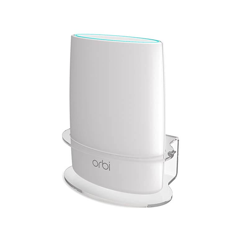 Netgear Orbi Wall Mount  Sturdy Clear Acrylic Wall Mount Bracket Compatible with Orbi WiFi Router RBS40 RBK40 RBS50 RBK50 AC2200 AC3000 Tri Band Home WiFi Router 1 Pack
