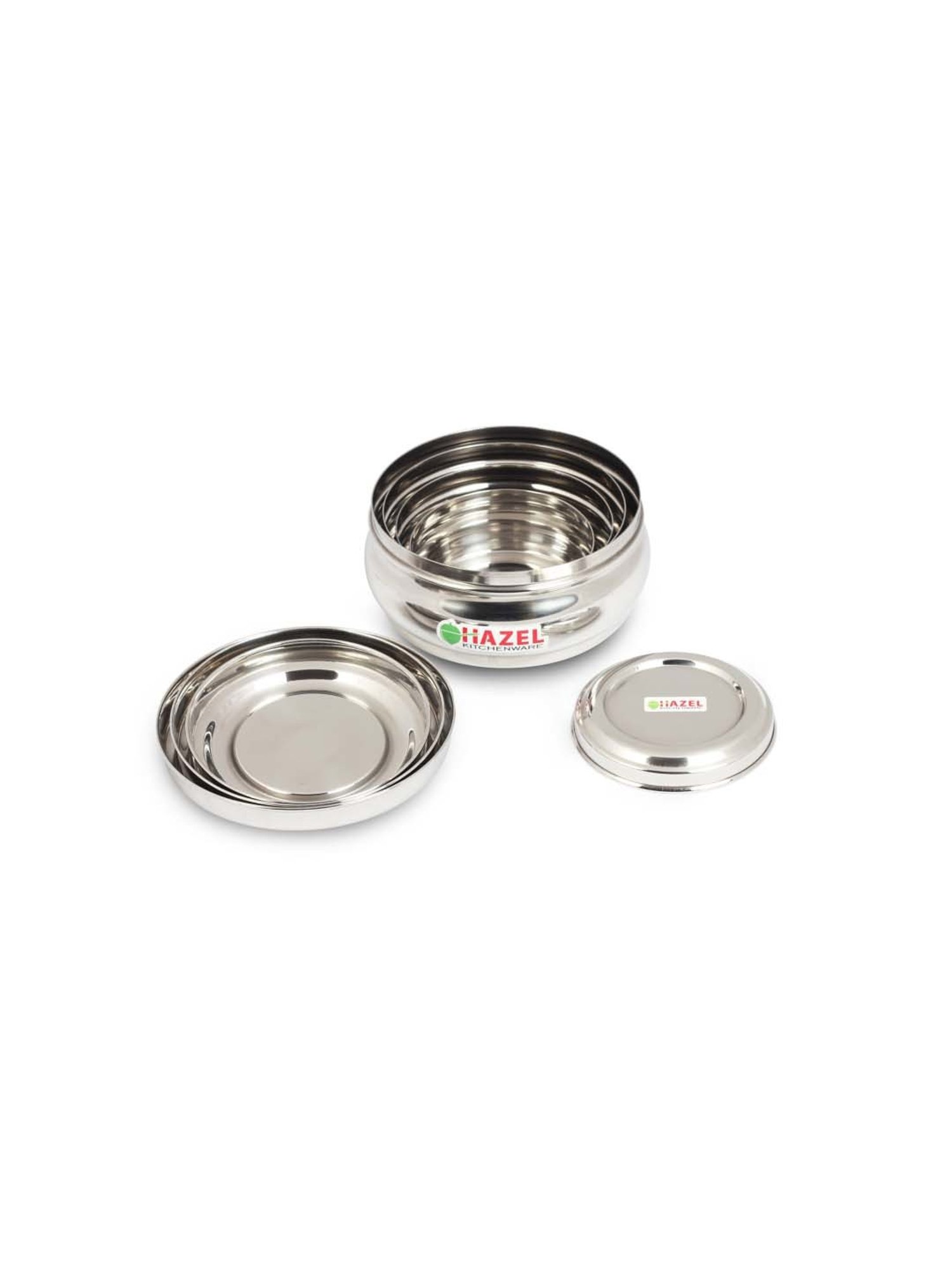 Hazel Silver Stainless Steel Containers - Set of 4