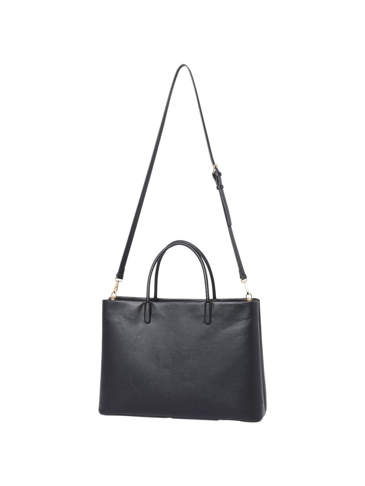 Forever New Black Solid Large Handbag