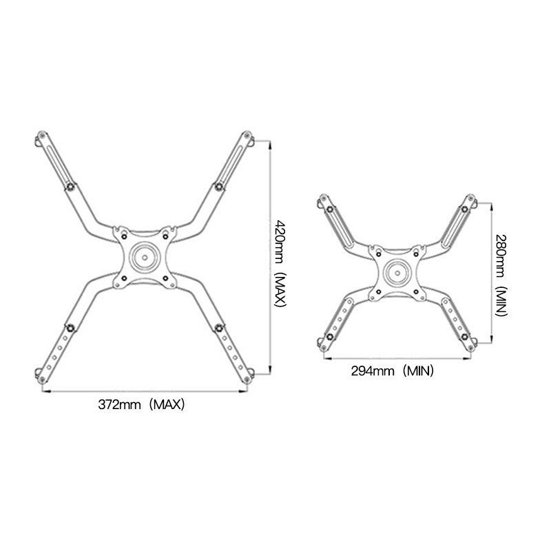 Clip-on monitor bracket, suitable for 17-27 inches, suitable for non-hole monitors and TVs