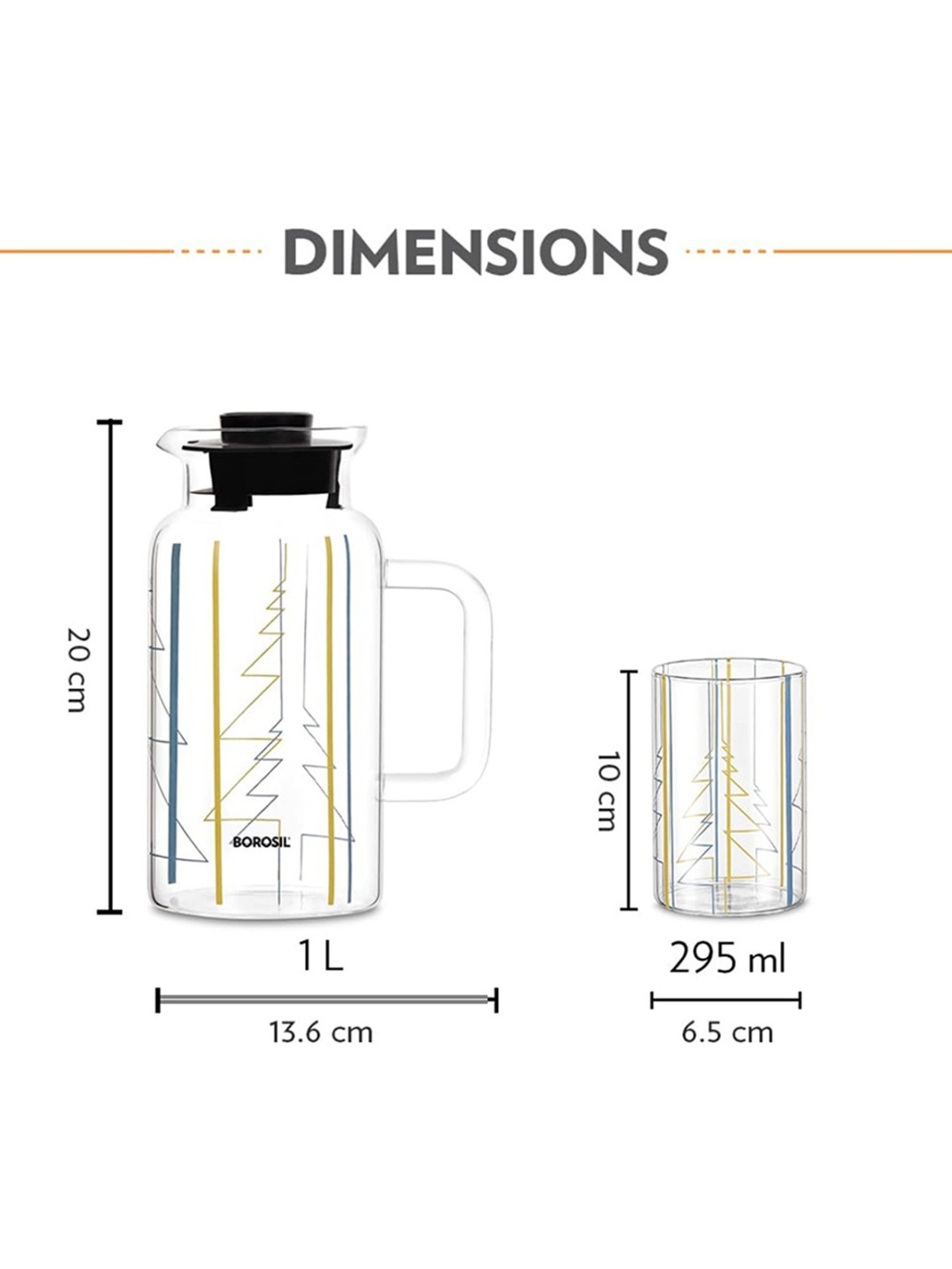 Borosil Silver Stainless Steel Wonder Jug (5700 ML)