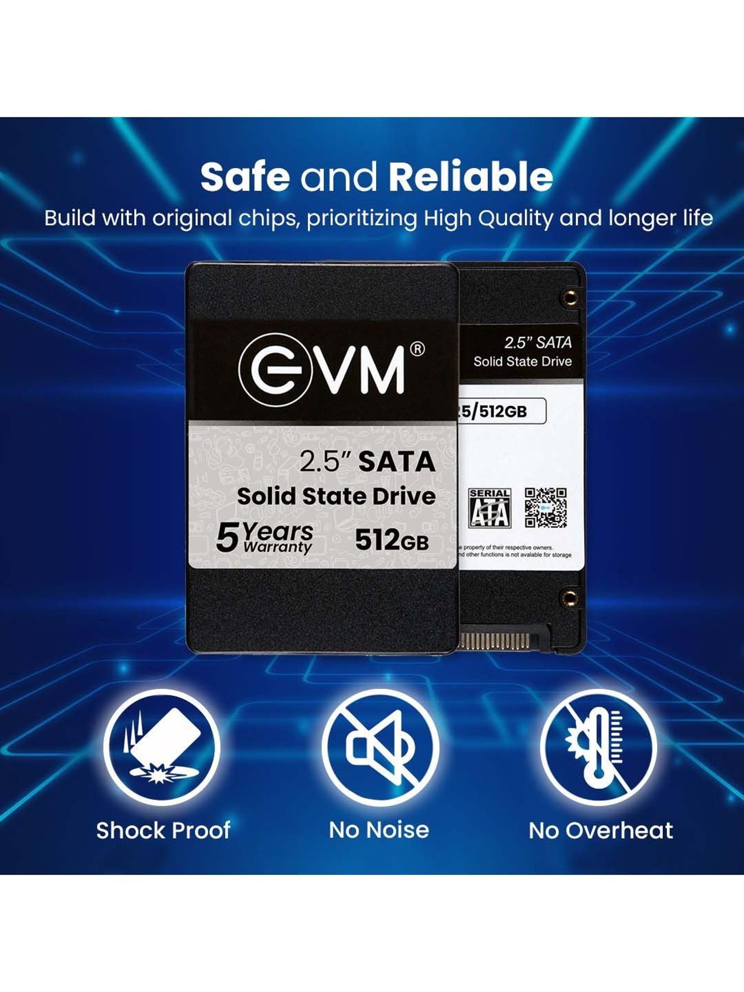 EVM EVM25 512GB 2.5 inch SATA Internal SSD (Black)