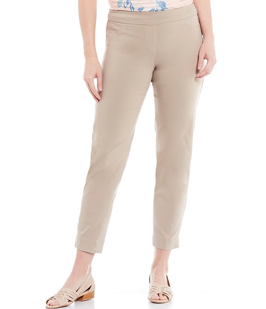 Multiples Petite Size Stretch Twill Pull-On Ankle Pants
