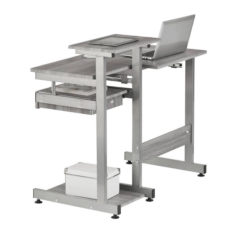 Complete Computer Workstation Desk Gray - Techni Mobili