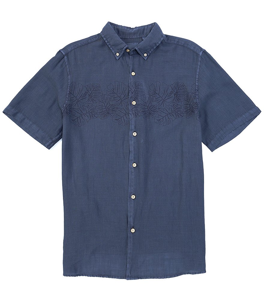 Visconti Geo Floral Print Short-Sleeve Woven Shirt