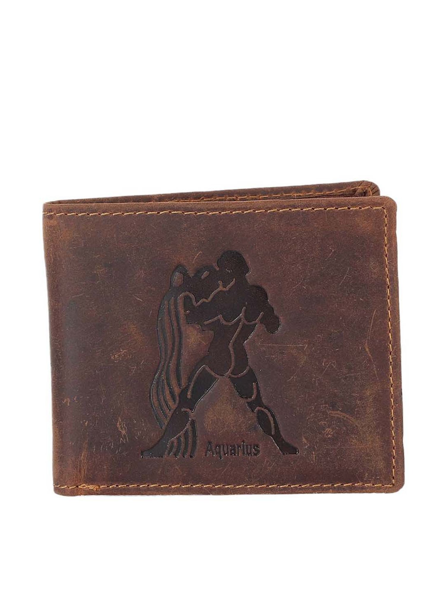 Alvaro Castagnino Brown Leather Bi-Fold Wallet for Men