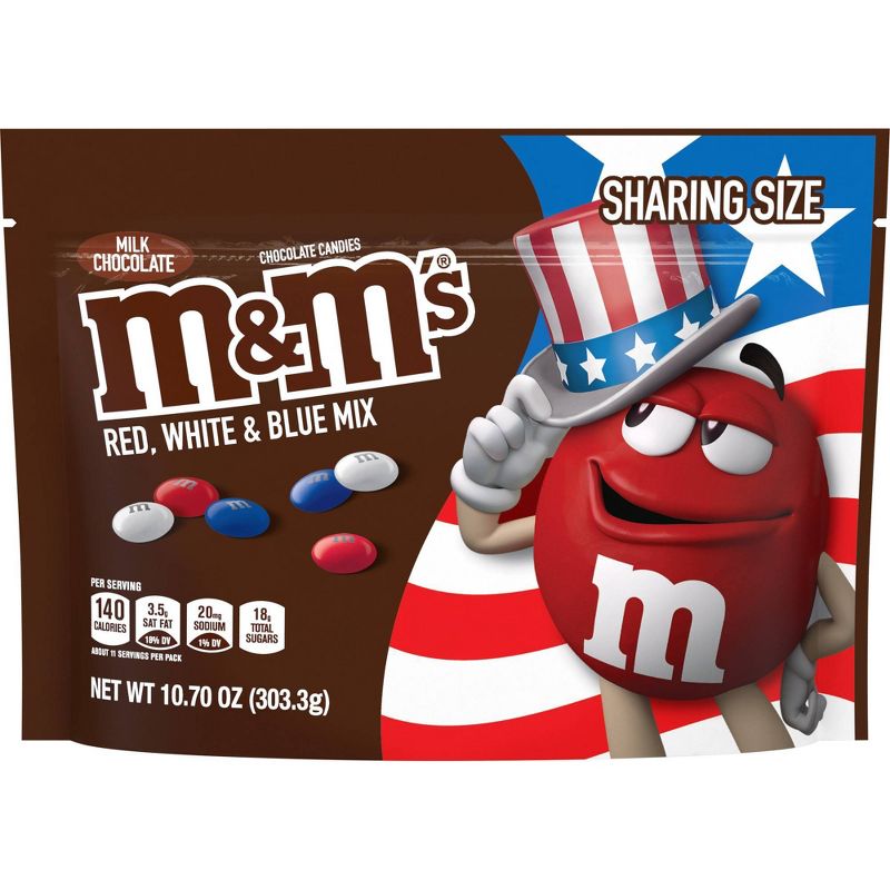 M&M's Red White and Blue Milk Chocolate Candies - 10.7oz