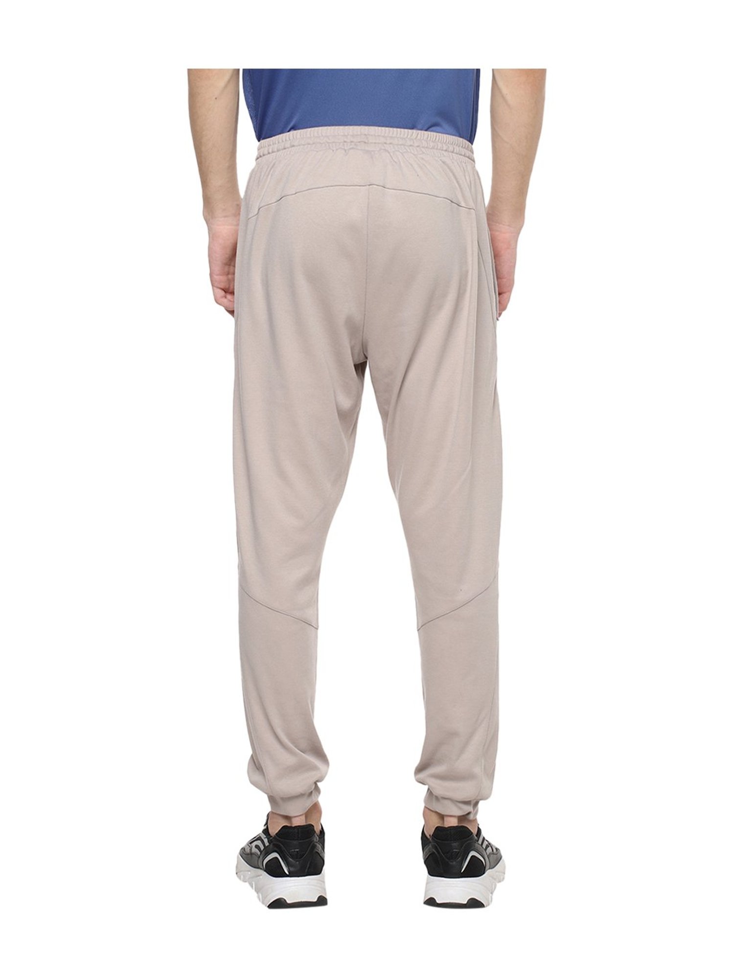 Furo by Red Chief Light Grey Regular Fit Cotton Joggers