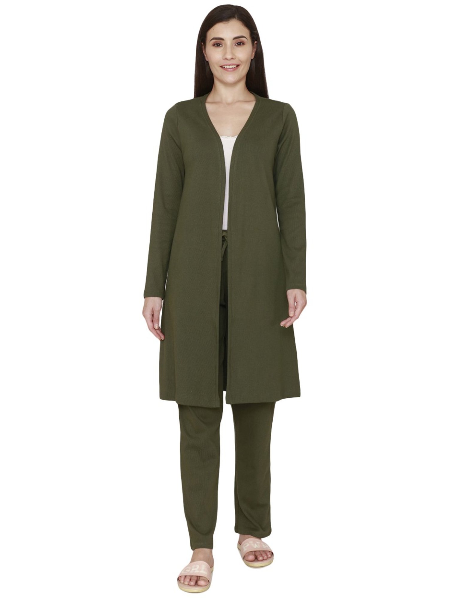 Zivame Green Full Sleeves Shrug