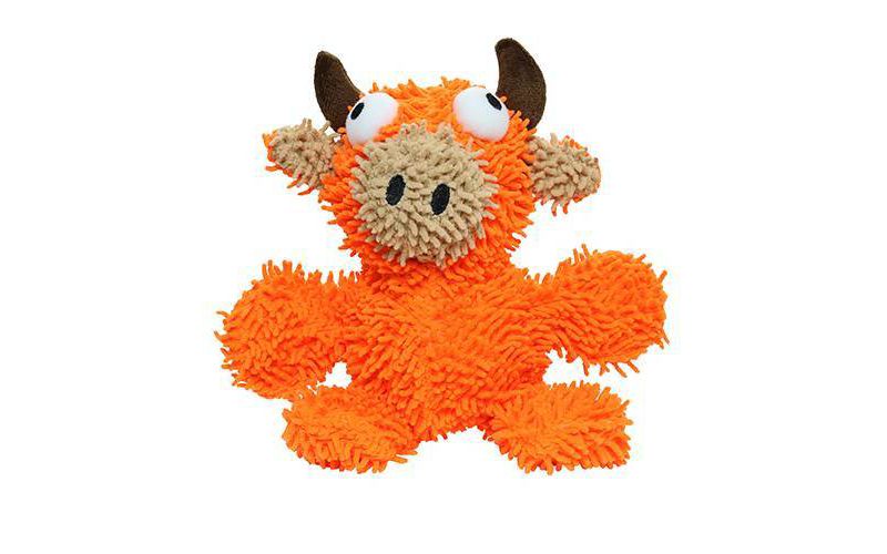 Mighty Microfiber Bull Dog Toy - Orange - M