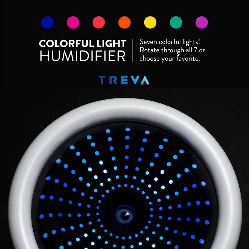 TREVA Rechargeable Personal Humidifier with Lights
